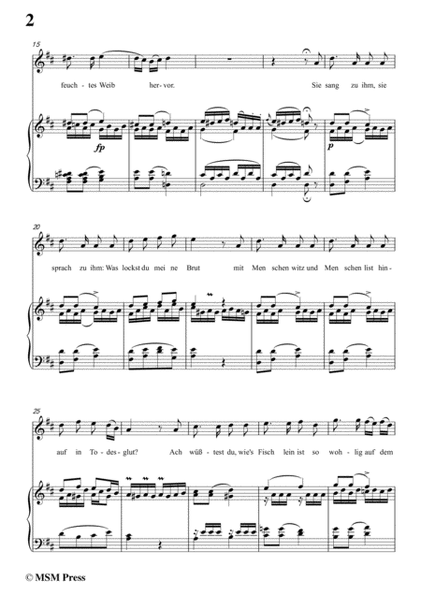 Schubert-Der Fischer,in D Major,Op.5,No.3,for Voice and Piano image number null