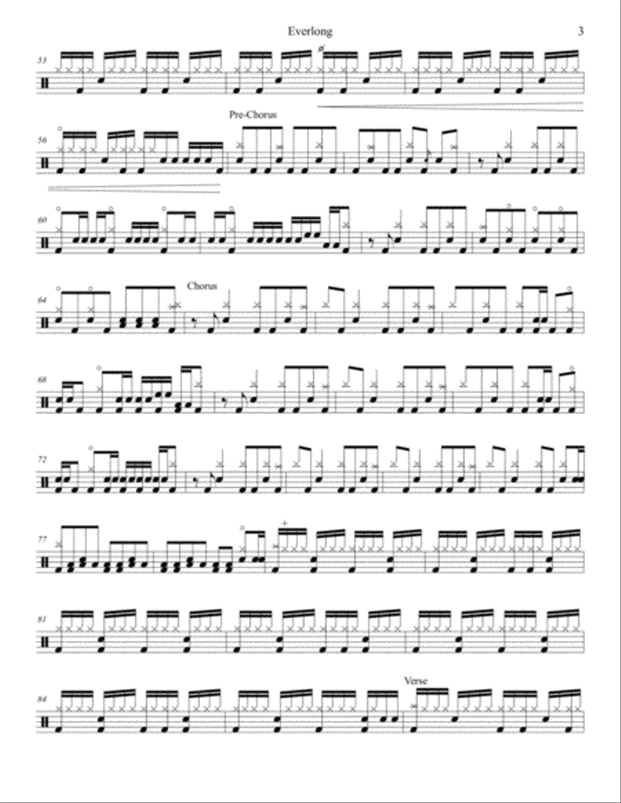 Everlong Everlong Drum Set scores gallery preview page 3