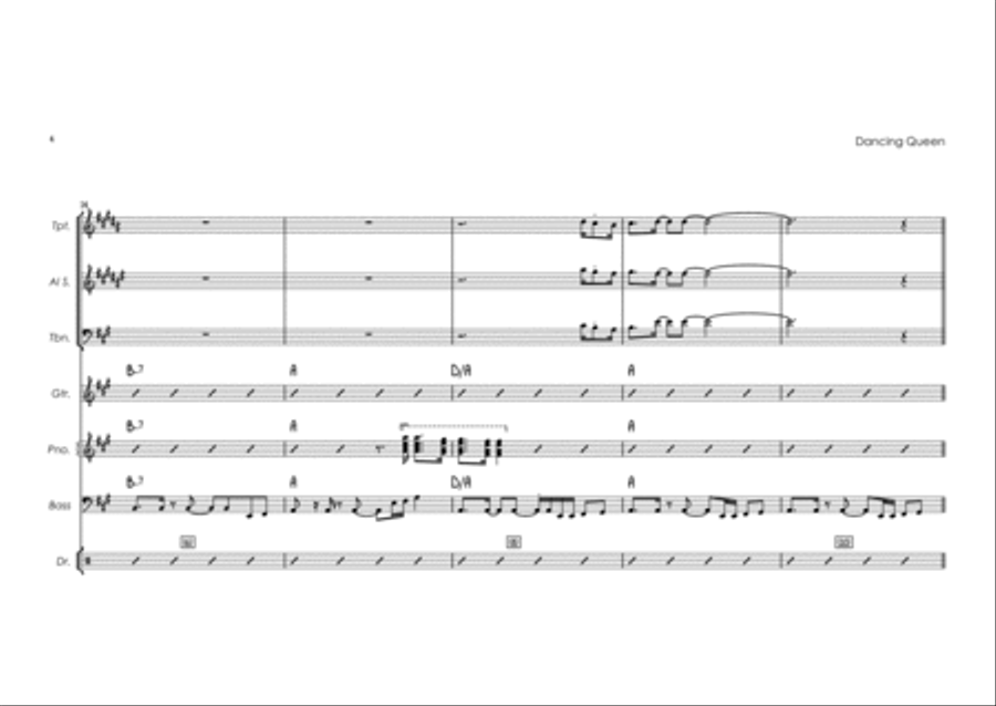 Dancing Queen Jazz Ensemble scores gallery preview page 4