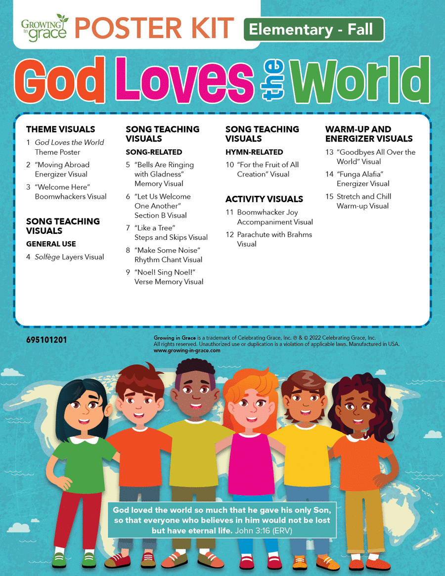 God Loves the World (Fall) Elementary Poster Kit Posters & Prints scores gallery preview page 1