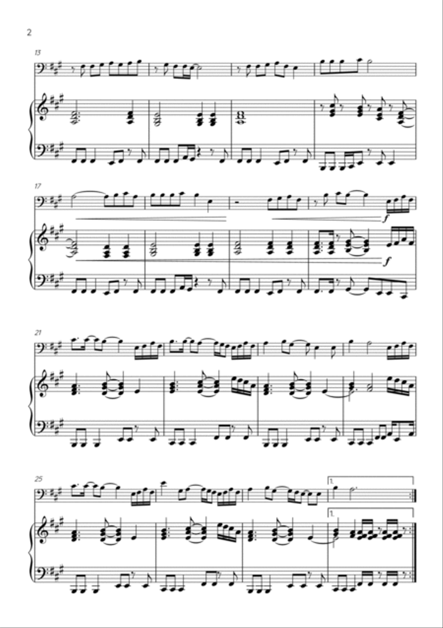 Never Gonna Give You Up Piano scores gallery preview page 2