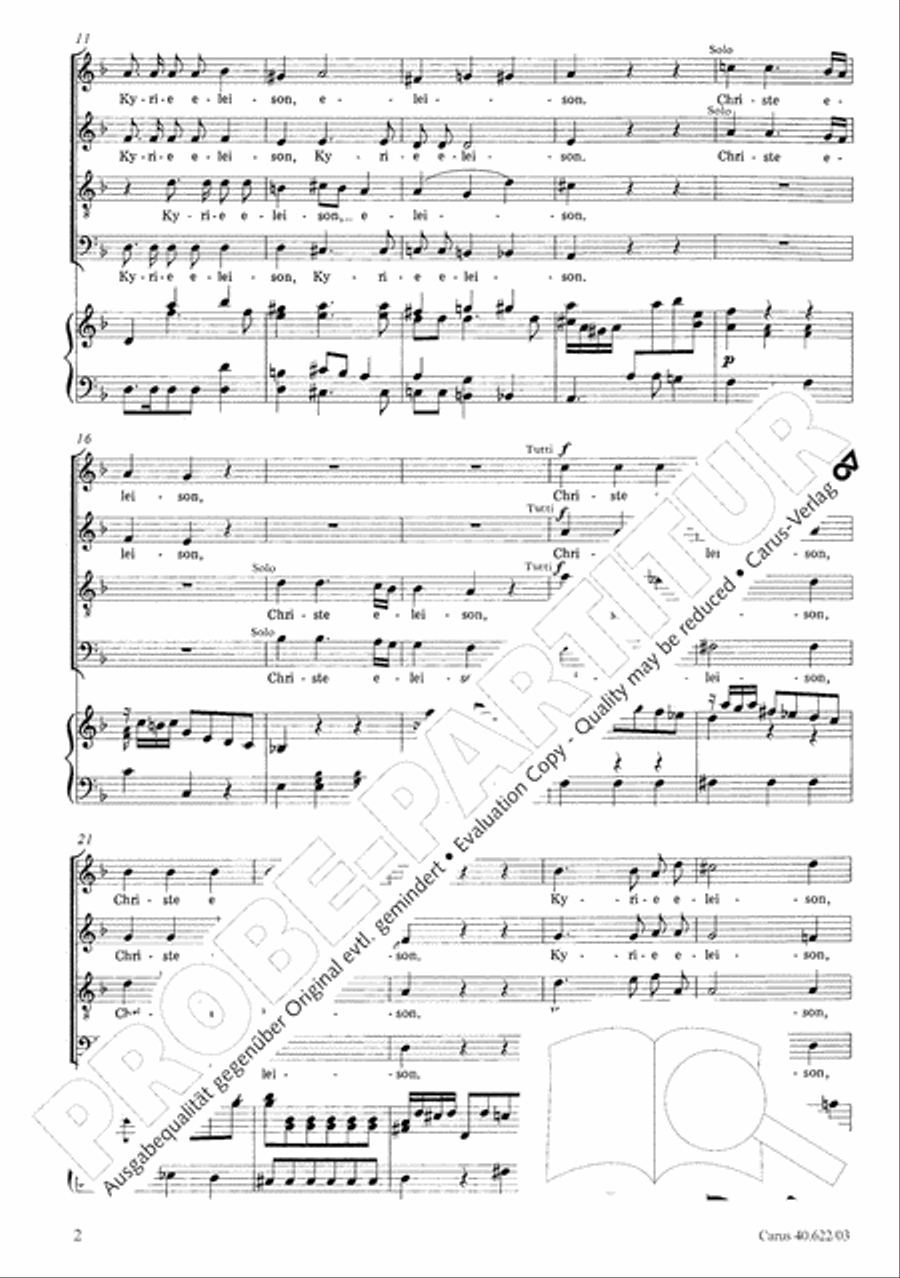 Missa brevis in D minor Missa brevis in D minor 4-Part scores gallery preview page 7