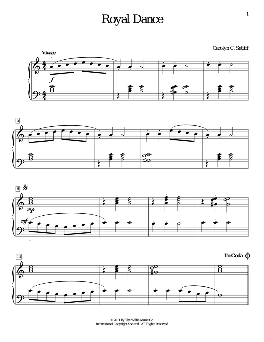 Royal Dance Piano Method scores gallery preview page 1