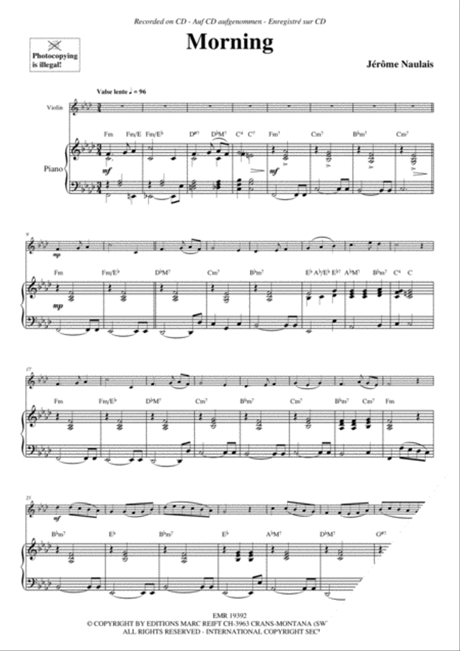 Morning Violin Solo scores gallery preview page 4