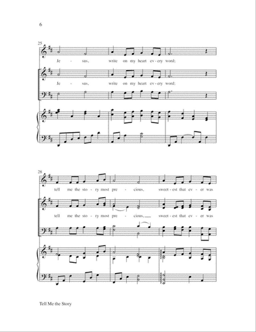 Tell Me the Story Tell Me the Story 4-Part scores gallery preview page 6