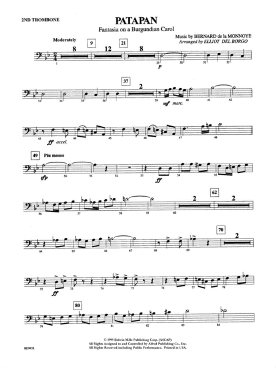 Patapan: 2nd Trombone Concert Band scores gallery preview page 1