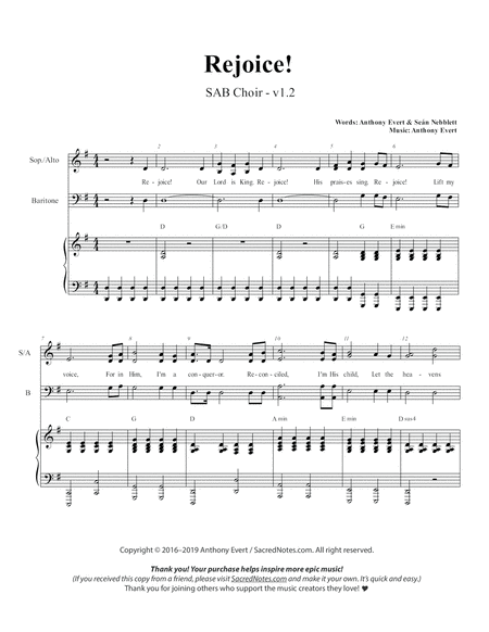 Rejoice-SAB Choir image number null
