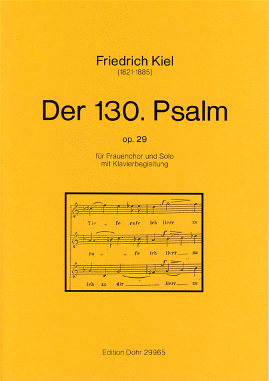 Der 130. Psalm op. 29 -für Frauenchor und Solo mit Klavierbegleitung- Piano scores gallery preview page 1