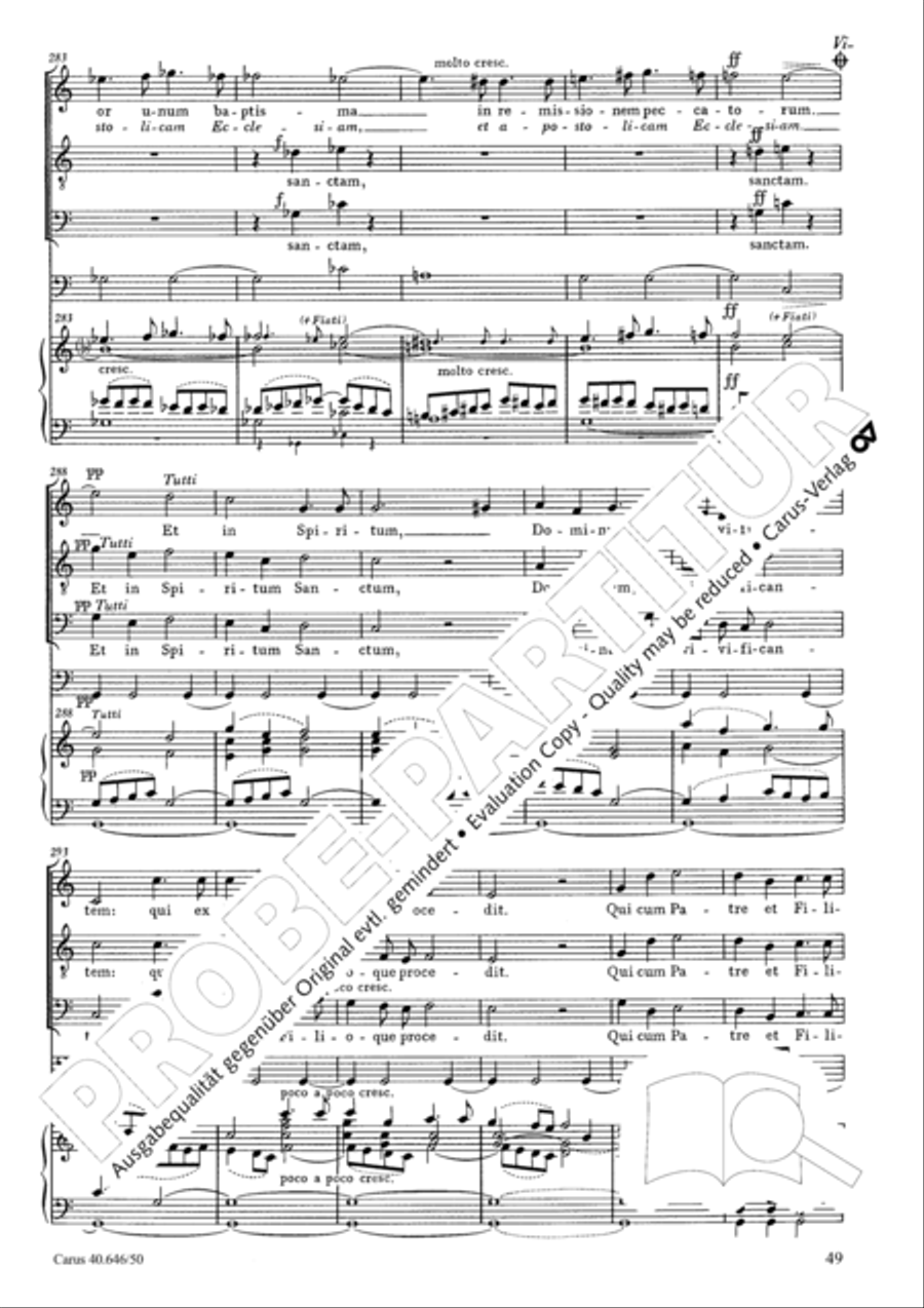 Mass in A major STB scores gallery preview page 51