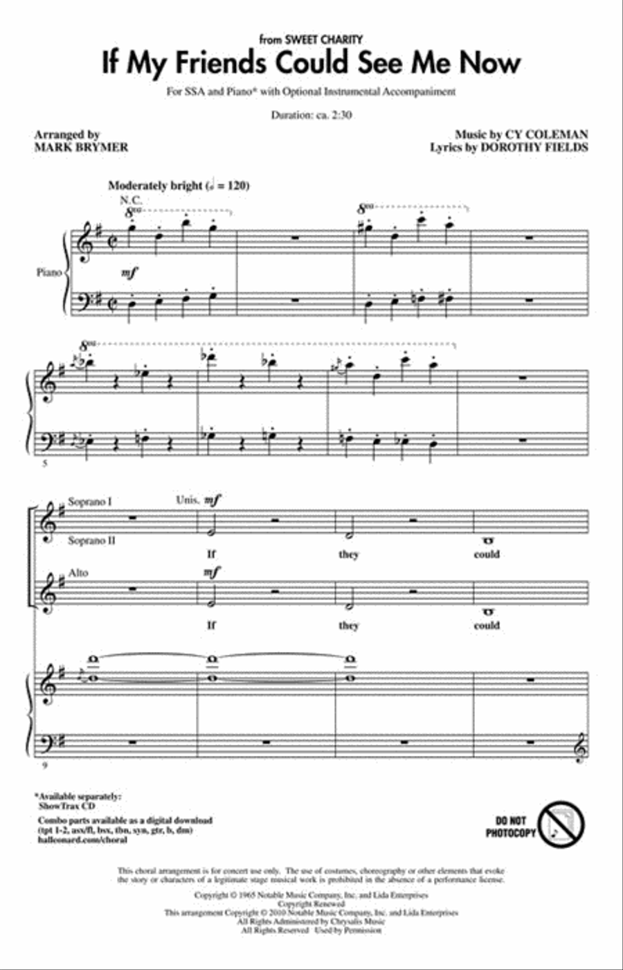 If My Friends Could See Me Now Choir scores gallery preview page 2