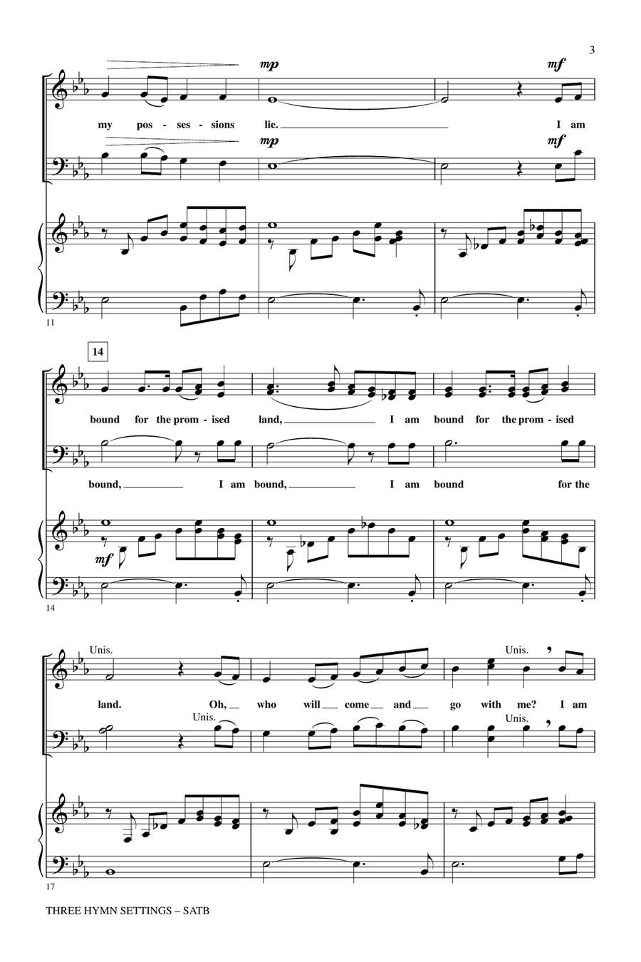 Three Hymn Settings 4-Part scores gallery preview page 2