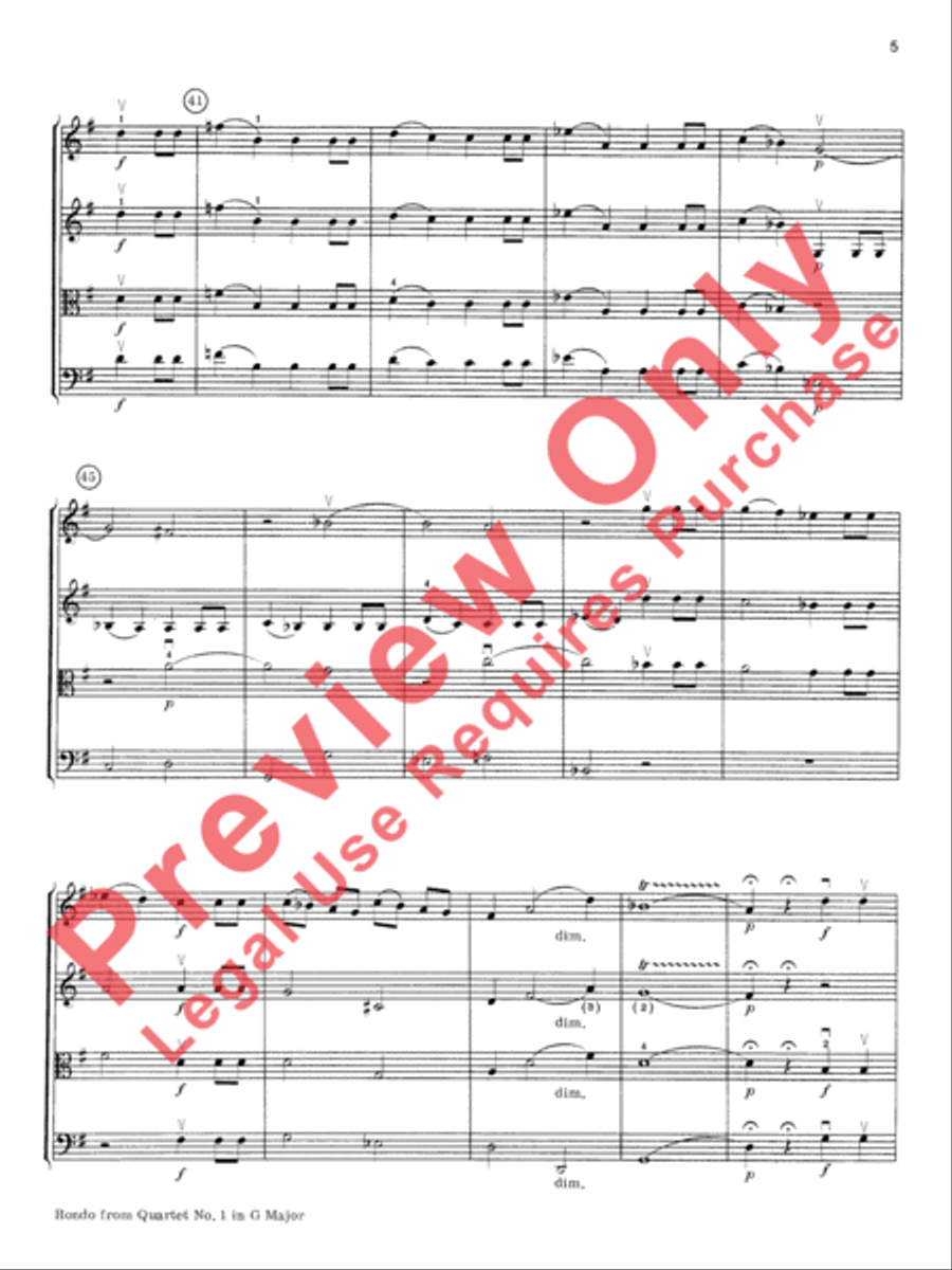 Mozart String Quartets String Quartet scores gallery preview page 6
