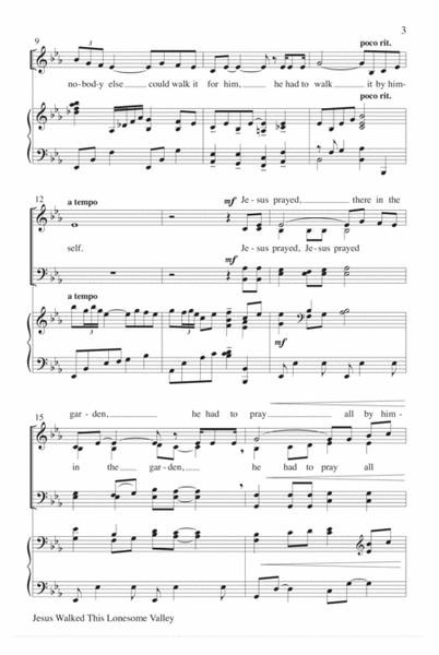 Jesus Walked This Lonesome Valley-SATB image number null