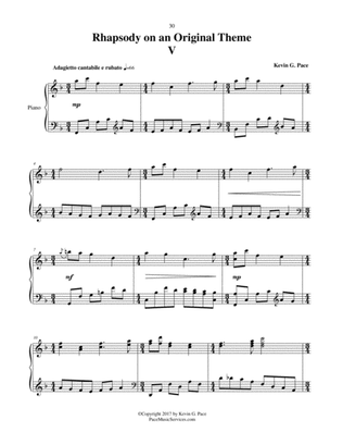 Rhapsody on an Original Theme V - original piano solo