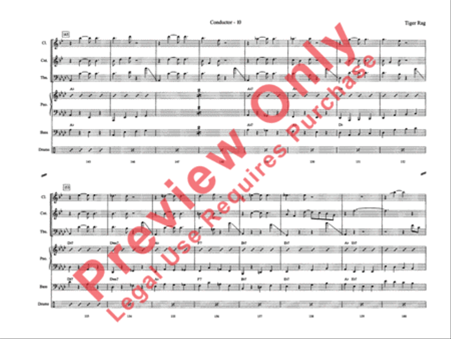Tiger Rag (Hold That Tiger) Jazz Ensemble scores gallery preview page 16
