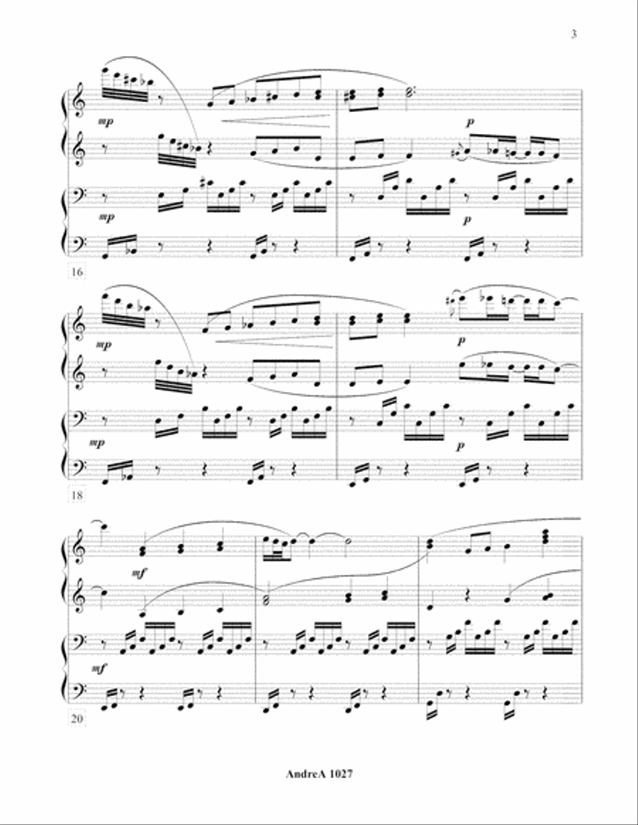 Vocalise Duet on Bach, Prelude in C Piano scores gallery preview page 3