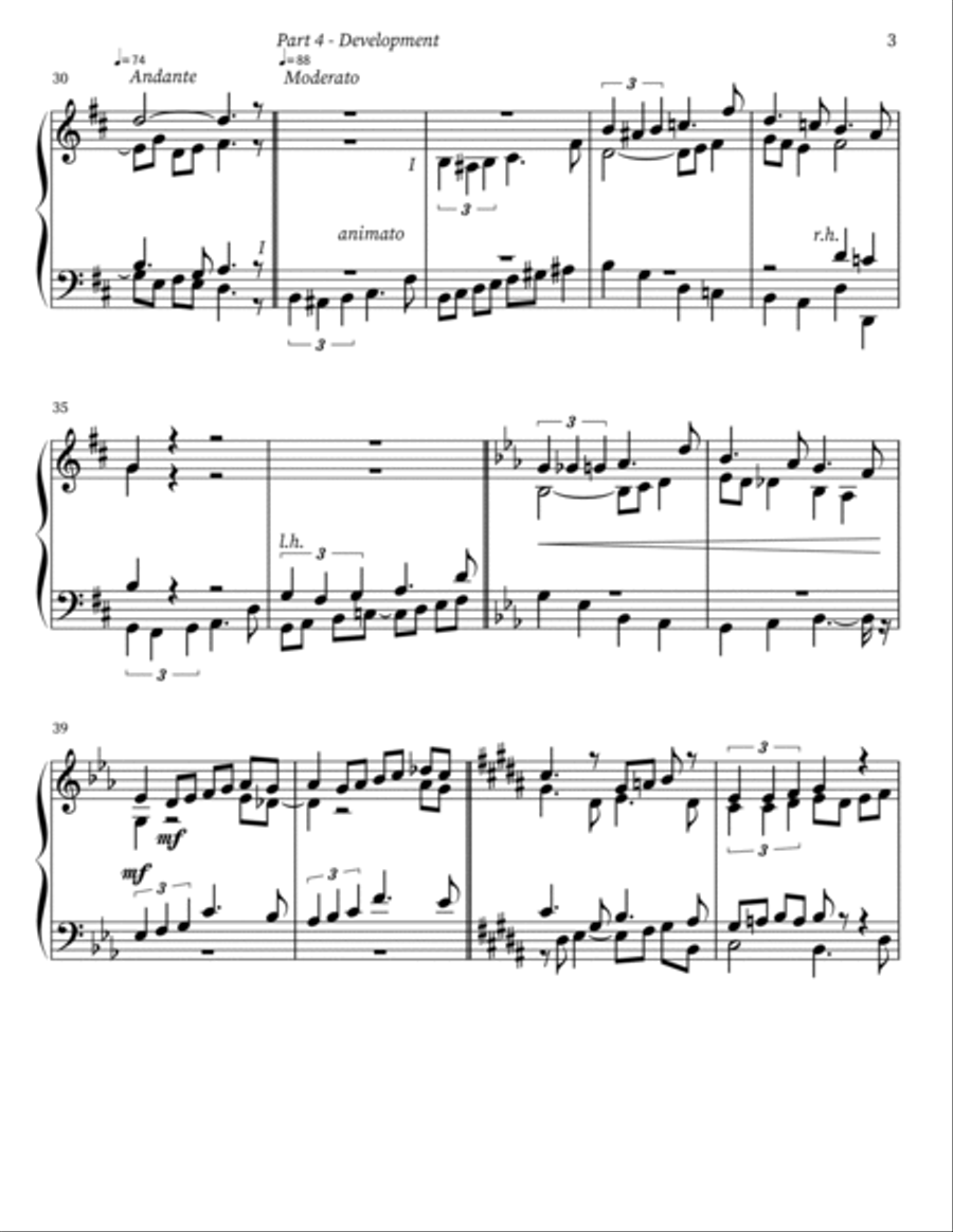 Prelude Internationale in Bb Major for Organ Piano Solo scores gallery preview page 3