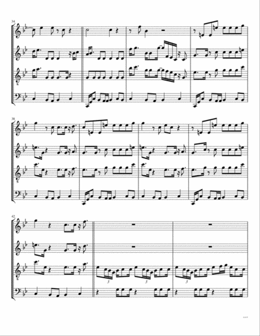Fire Woodwind Quartet scores gallery preview page 5