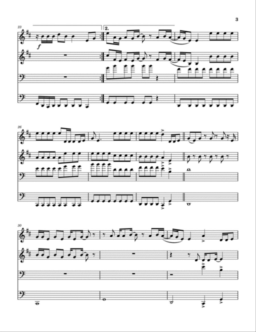 Prayer And A Bible Brass Quartet scores gallery preview page 4