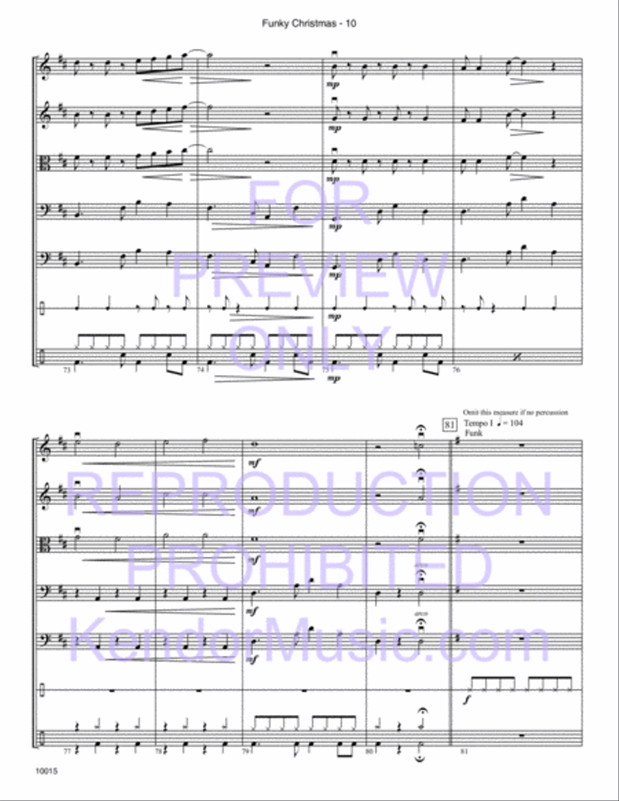 Funky Christmas String Orchestra scores gallery preview page 12
