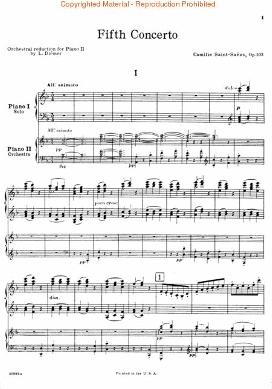 Concerto No. 5 in F, Op. 103 Piano scores gallery preview page 2