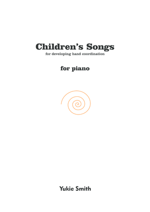 Book cover for Children's Songs - for developing hand coordination - for piano