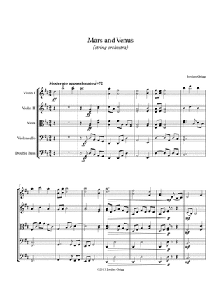 Book cover for Mars and Venus (string orchestra)