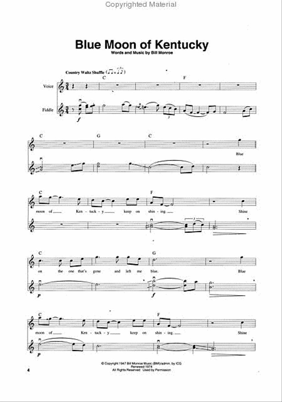 Bluegrass Favorites Bluegrass Favorites Violin scores gallery preview page 2