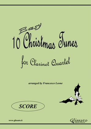 Book cover for 10 Easy Christmas Tunes - Clarinet Quartet (score)
