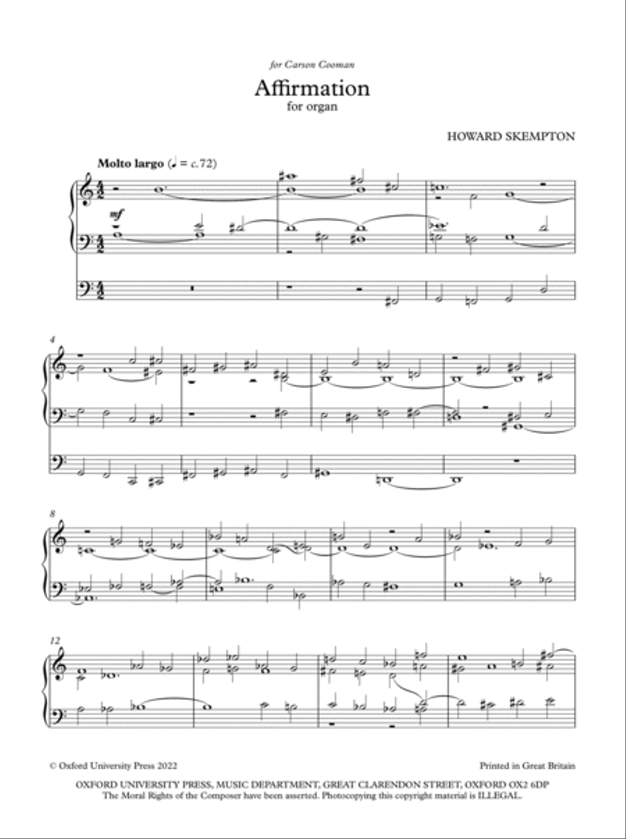 Affirmation Organ Solo scores gallery preview page 2