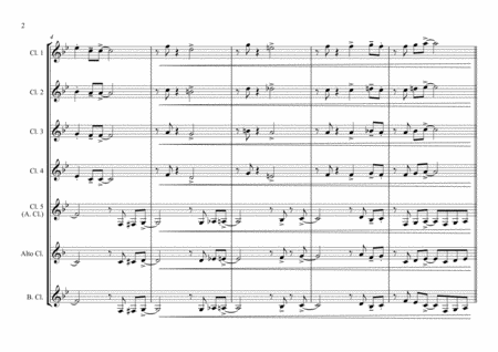 Country Garden - Jazz Arrangement - For Clarinet Choir image number null