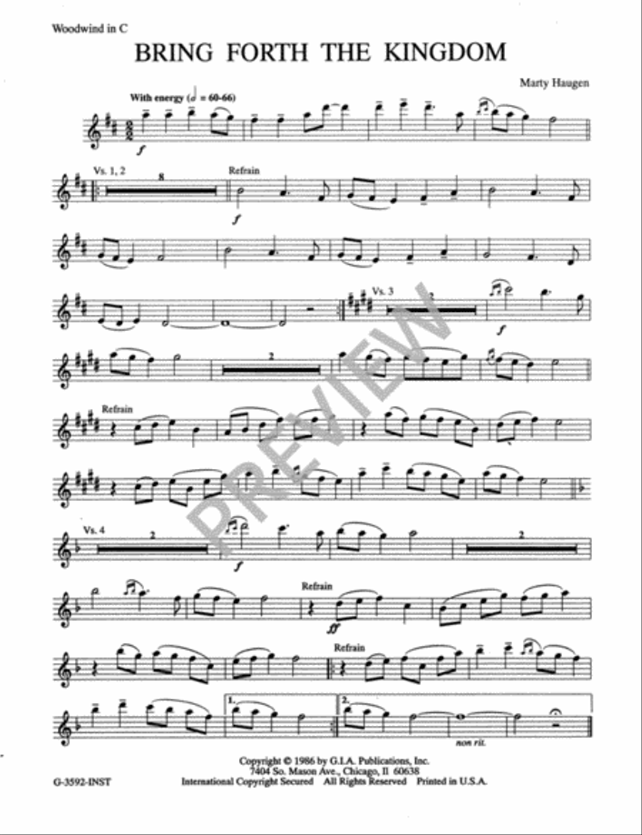 Bring Forth the Kingdom - Instrument edition Bring Forth the Kingdom - Instrument edition C Instrument scores gallery preview page 2