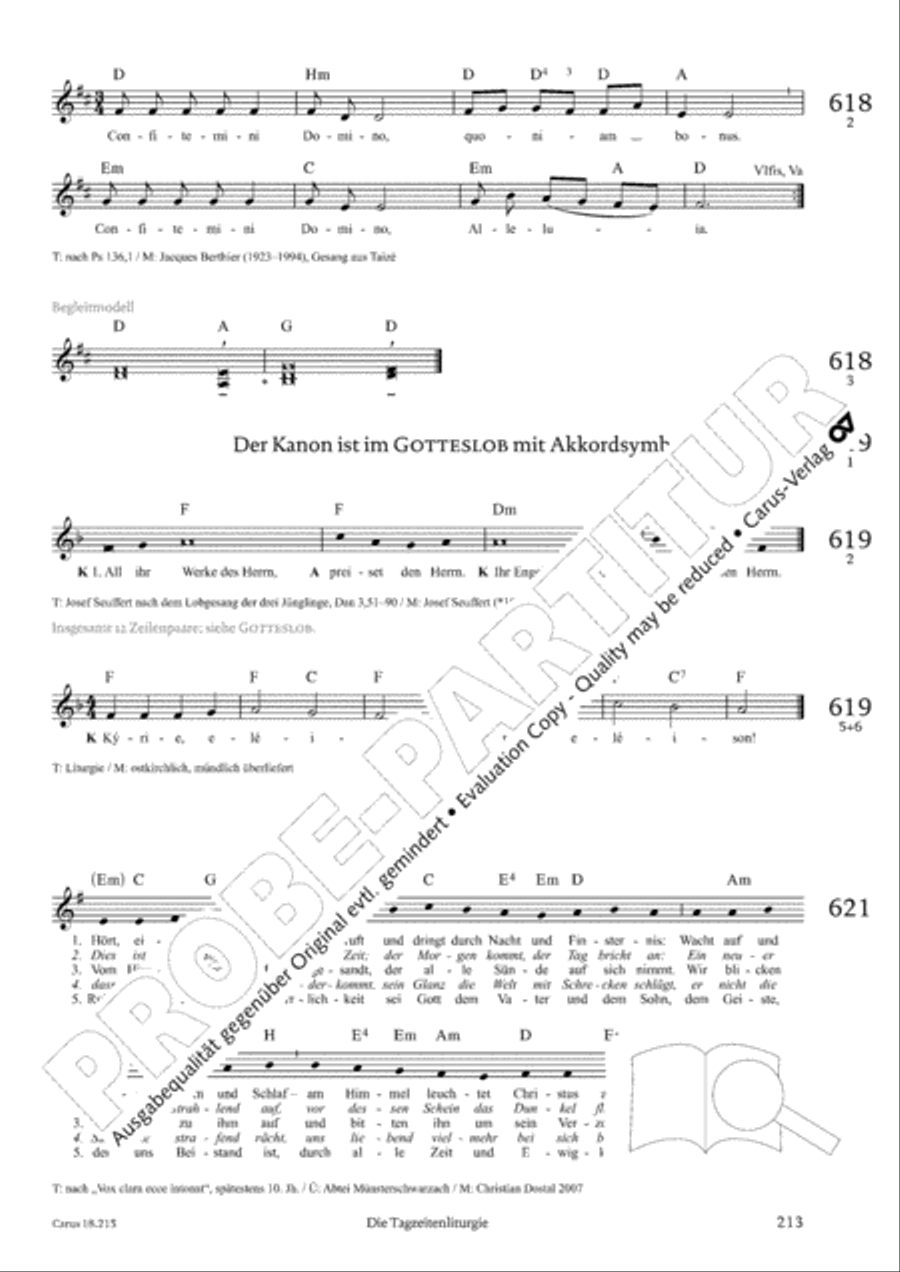Gitarrenbuch zum Gotteslob Guitar scores gallery preview page 197