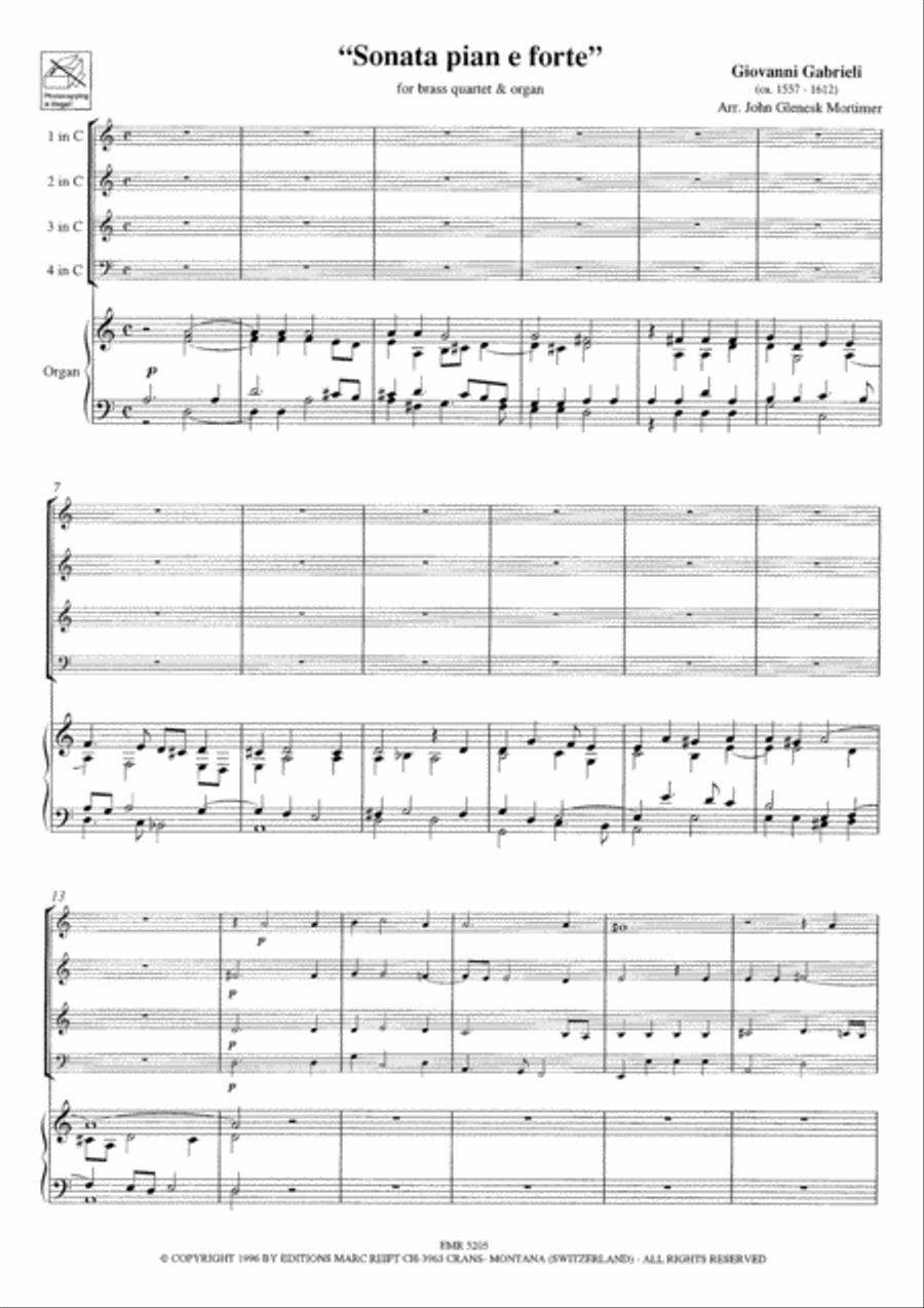 Sonata Pian e Forte Brass Ensemble scores gallery preview page 3