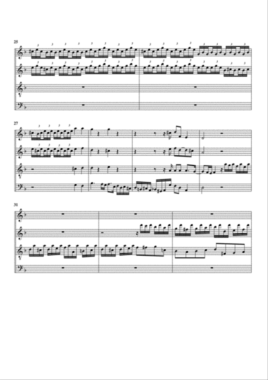 Toccata and fugue, BWV 565 (arrangement for 4 recorders) Recorder scores gallery preview page 5