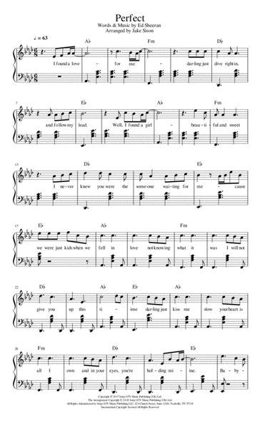 Perfect - Ed Sheeran (Piano Transcription) image number null