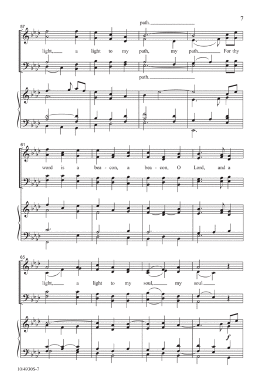 Thy Word Is a Lantern 4-Part scores gallery preview page 7