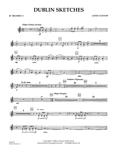 Dublin Sketches - Bb Trumpet 3