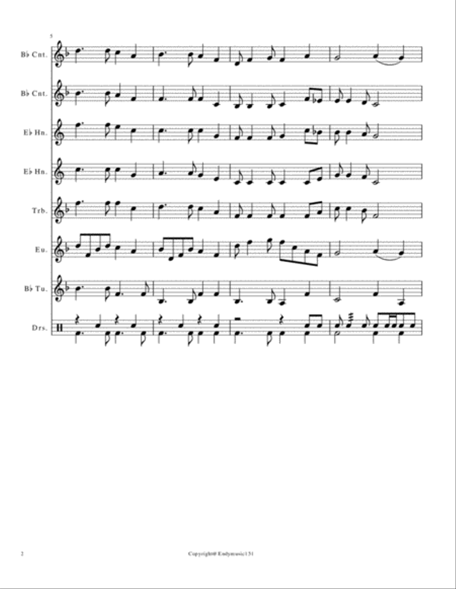 God Moves in mysterious ways Small Ensemble scores gallery preview page 2
