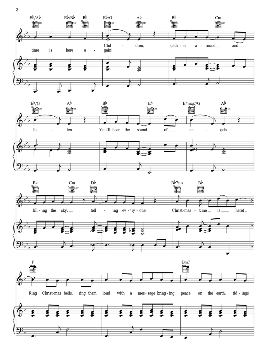 Christmastime Christmastime Piano, Vocal, Guitar scores gallery preview page 2
