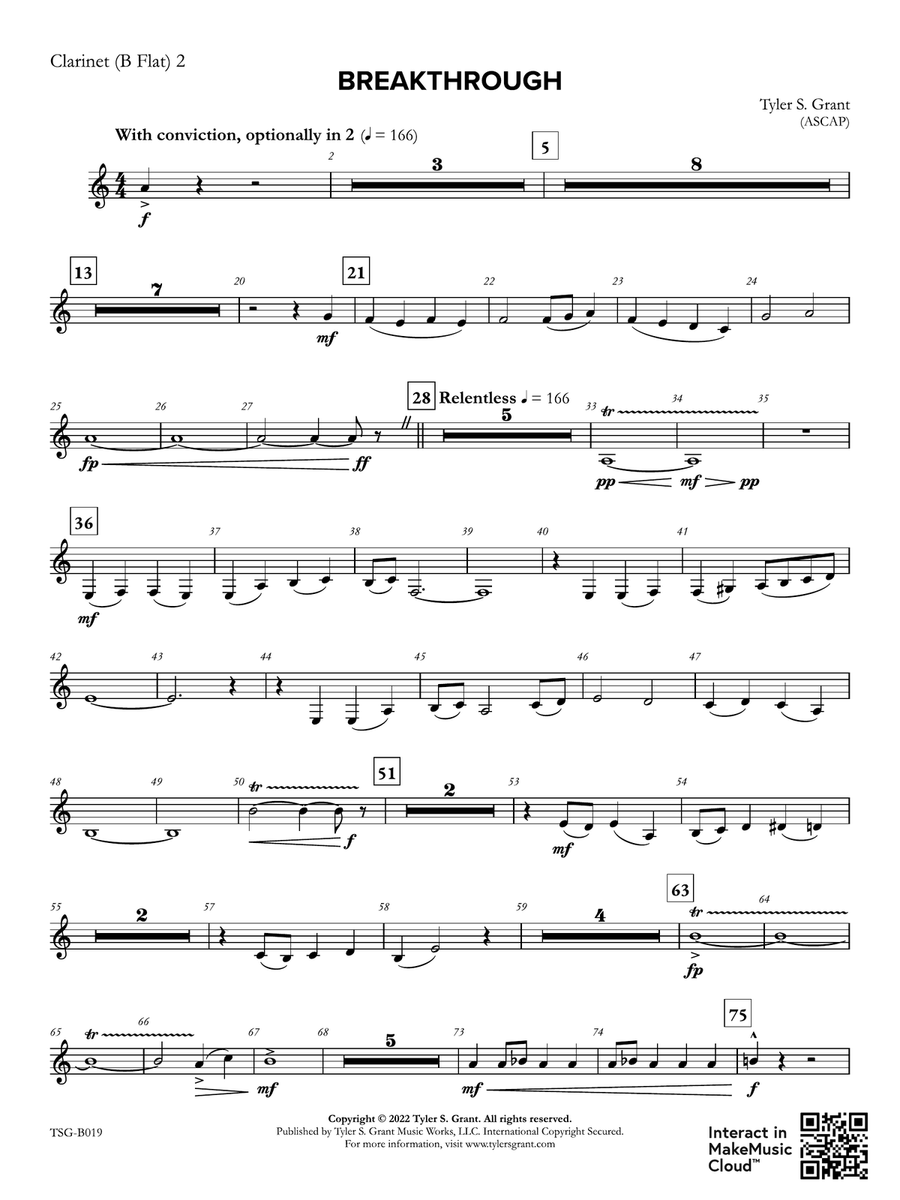 Breakthrough: 2nd B-flat Clarinet