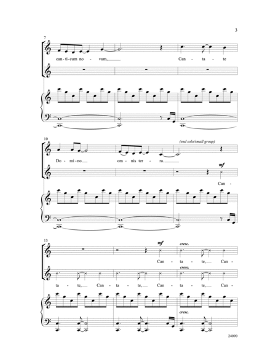 Cantate Domino Cantate Domino SSA scores gallery preview page 3