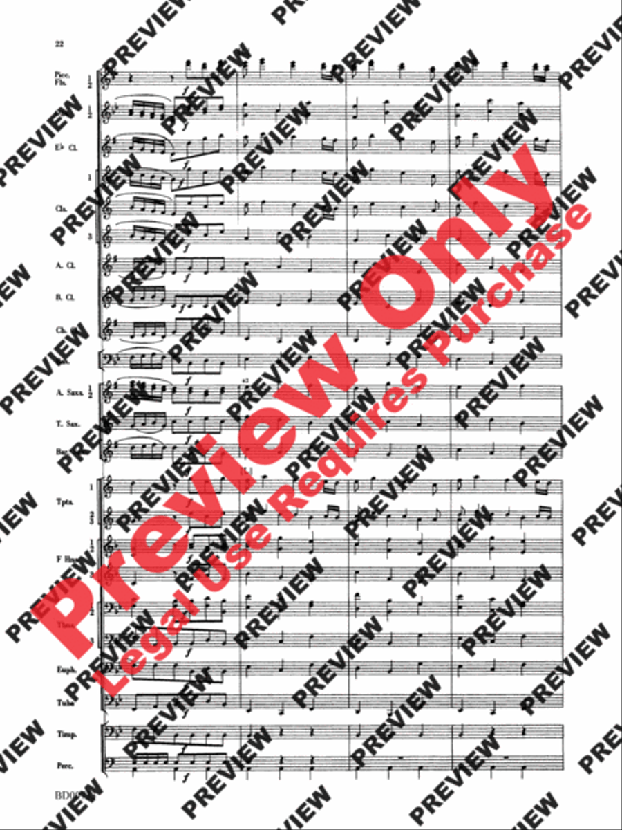 Water Music Suite Concert Band scores gallery preview page 22