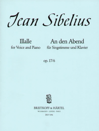 Book cover for Illalle - To Evening Op. 17/6