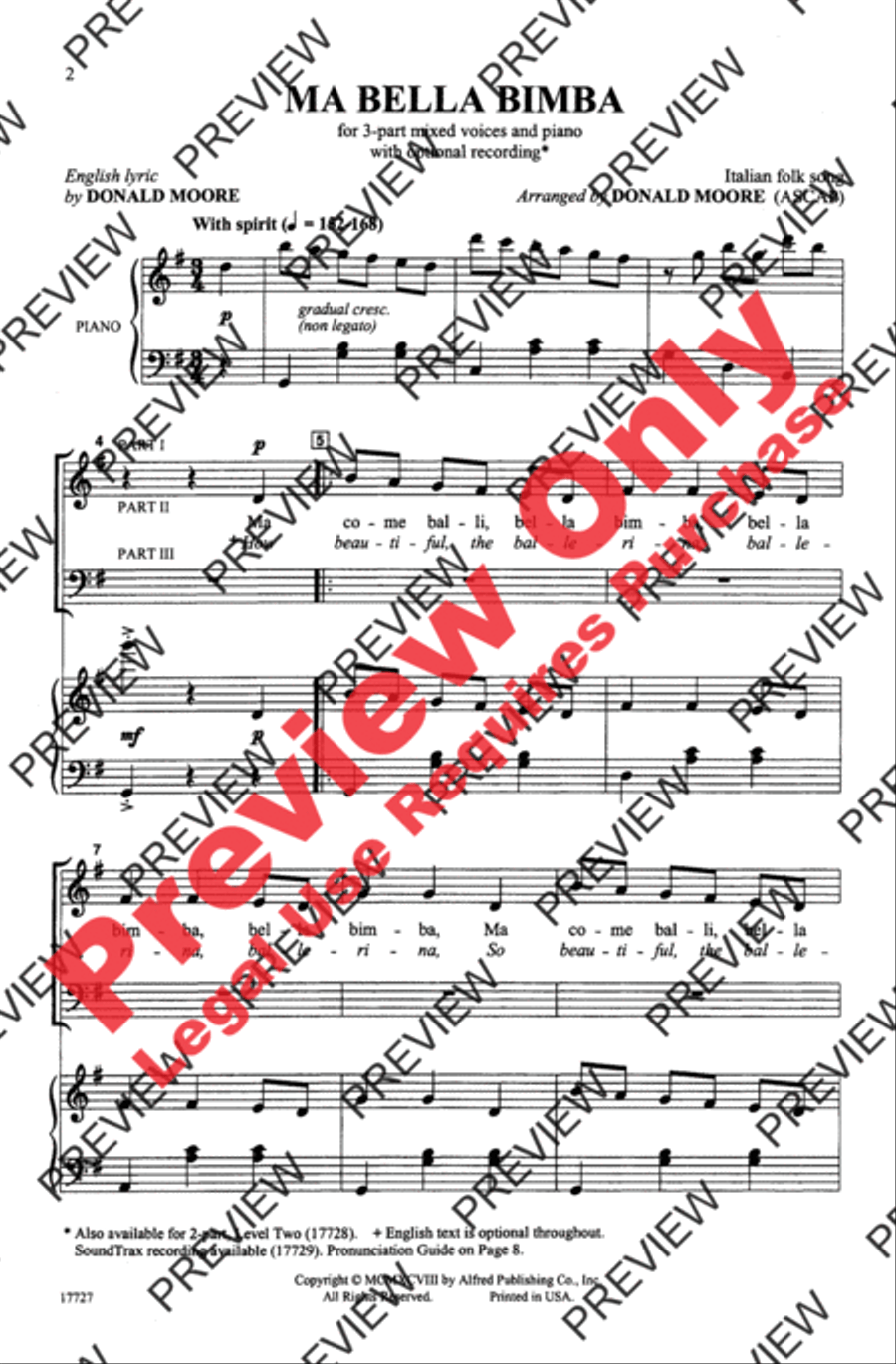 Ma Bella Bimba Ma Bella Bimba 3-Part scores gallery preview page 2