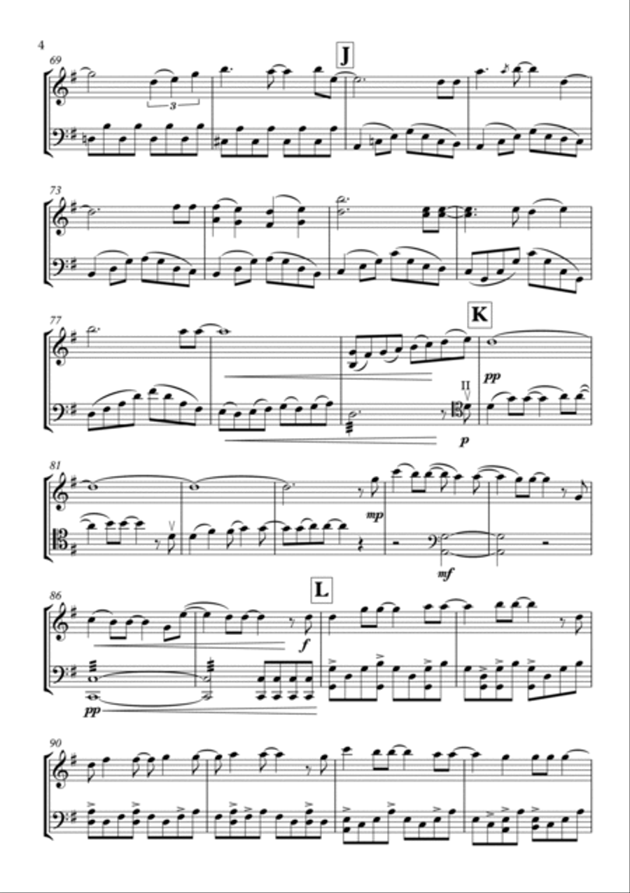 A Million Dreams String Duet scores gallery preview page 6