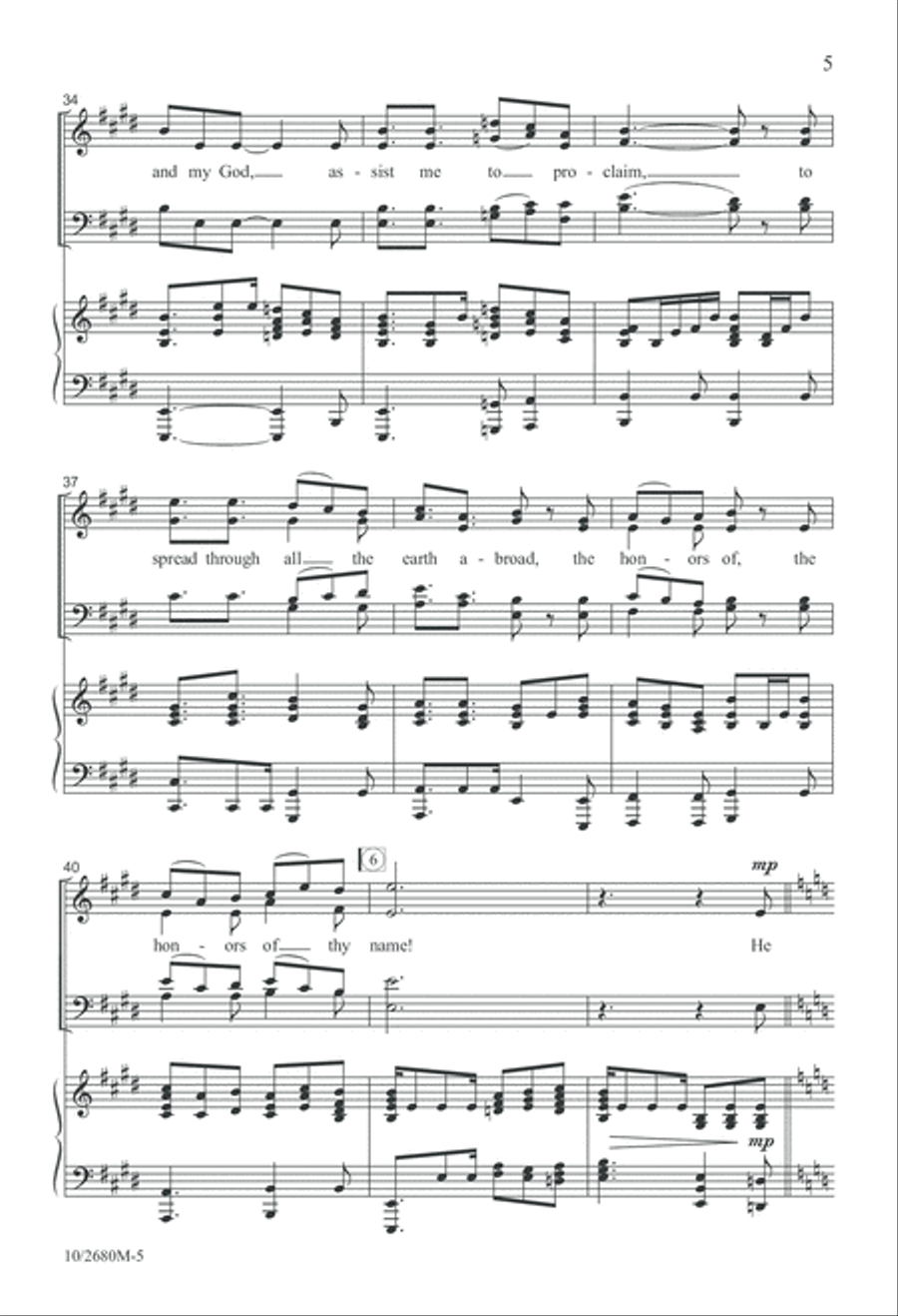 O For a Thousand Tongues to Sing! Divisi scores gallery preview page 6