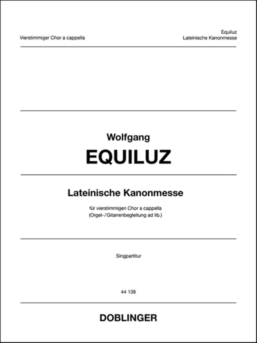 Lateinische Kanonmesse A Cappella scores gallery preview page 1