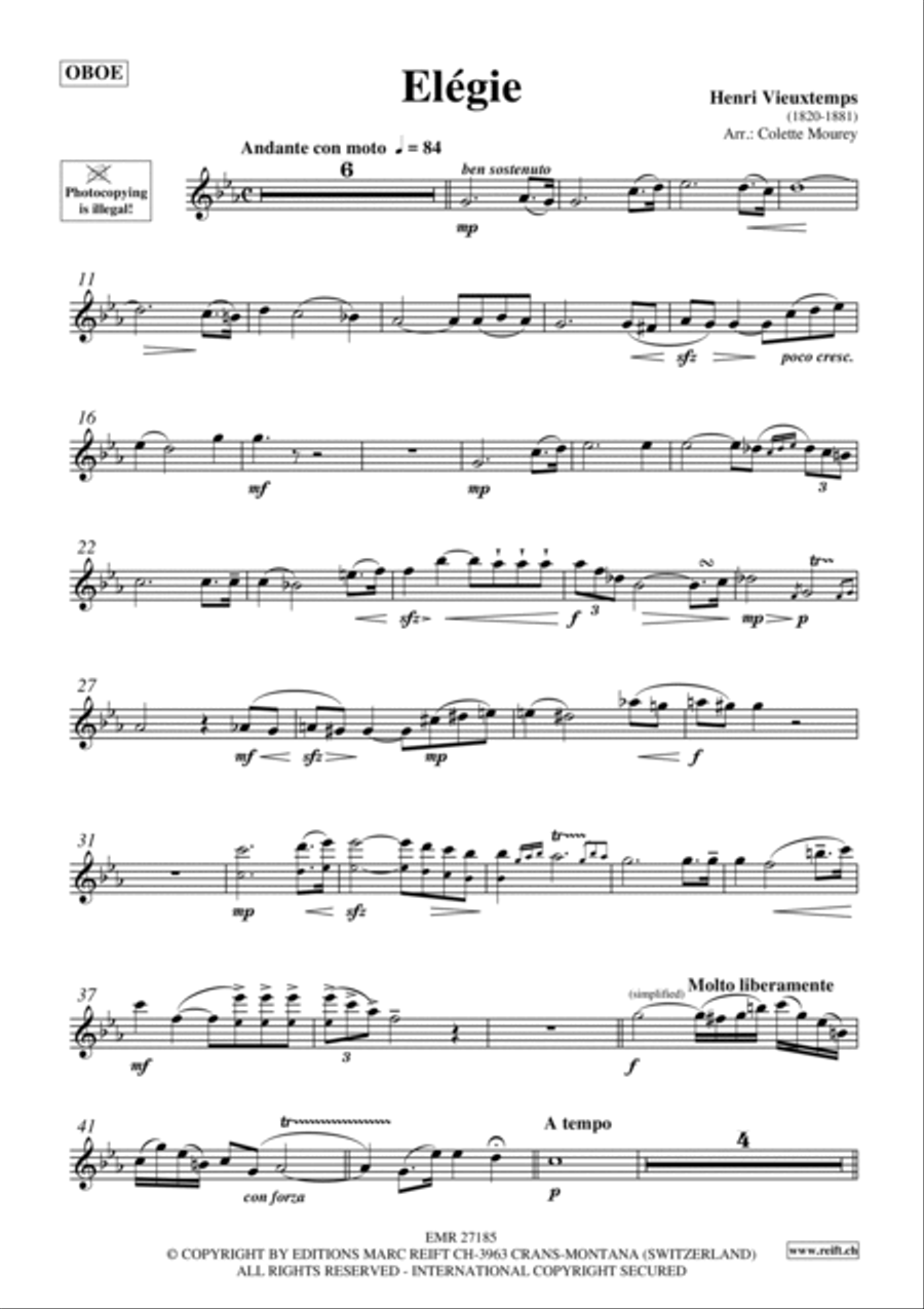 Elegie Elegie Oboe scores gallery preview page 2