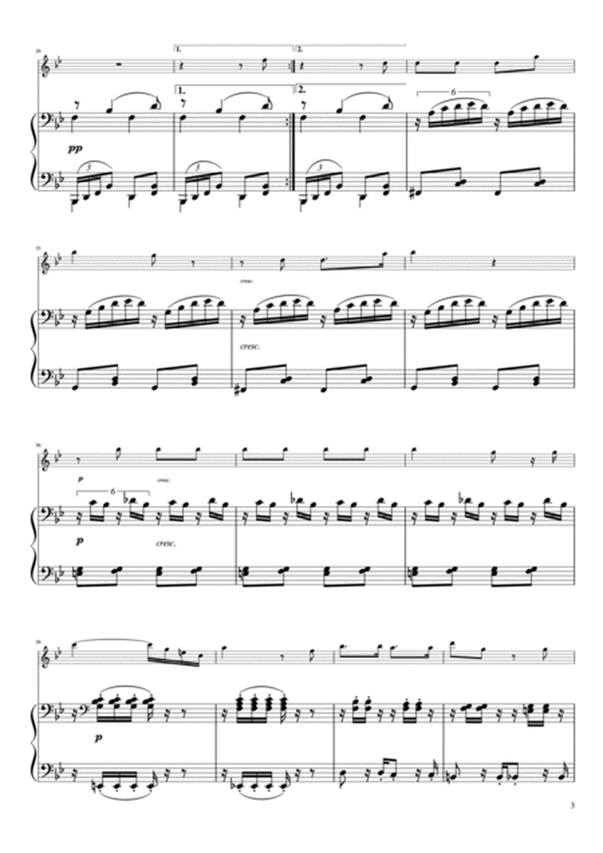 "Die Forelle" (Bdur) flute & piano